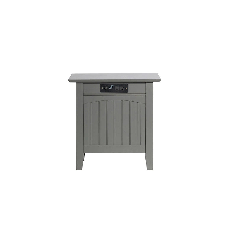 Chair Side Table with Built-in Charger