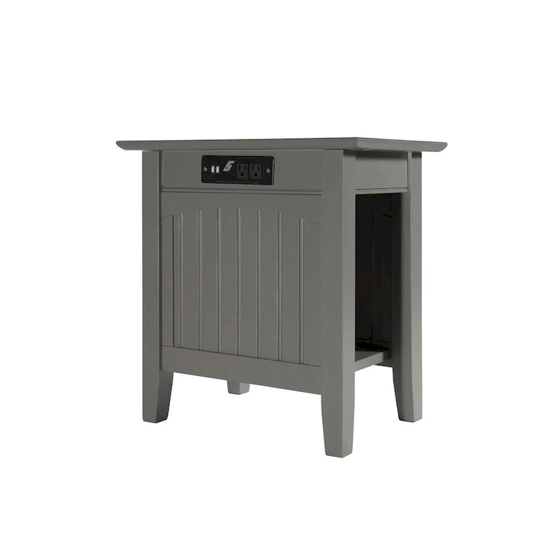 Chair Side Table with Built-in Charger