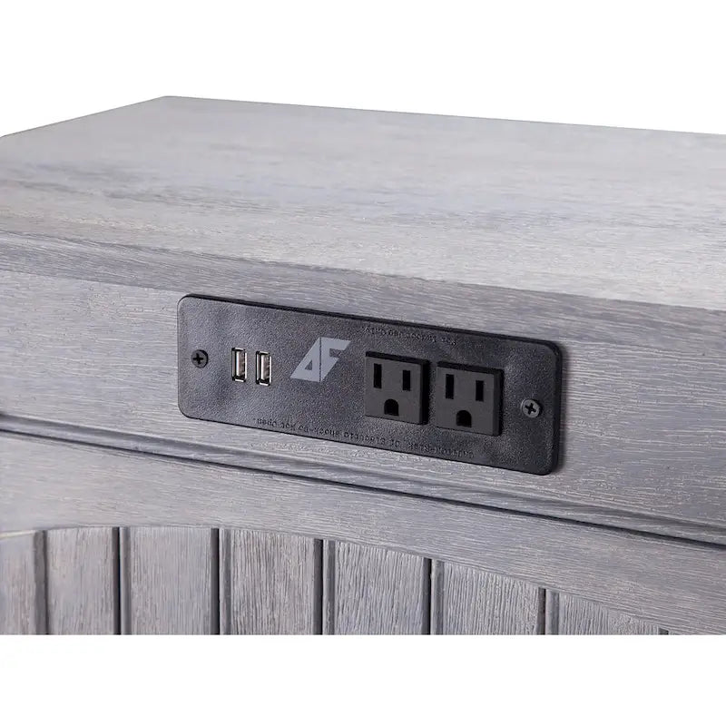Chair Side Table with Built-in Charger