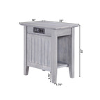 Table d'appoint avec chargeur intégré