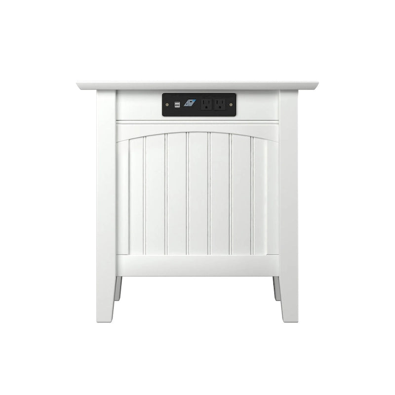 Chair Side Table with Built-in Charger