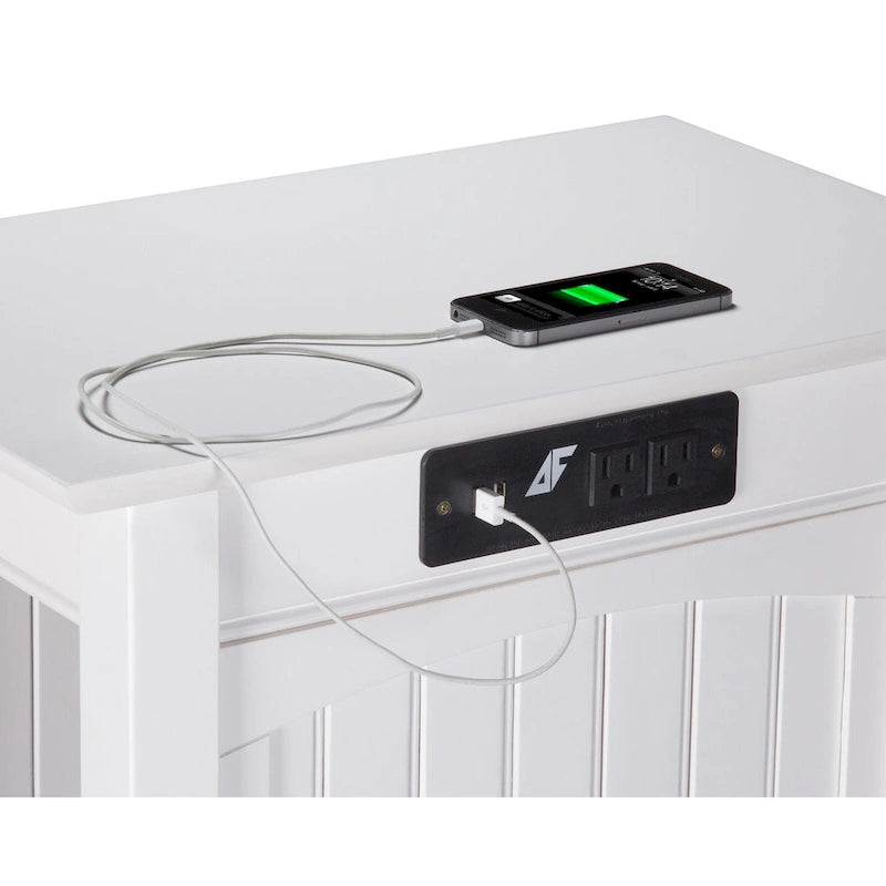 Chair Side Table with Built-in Charger