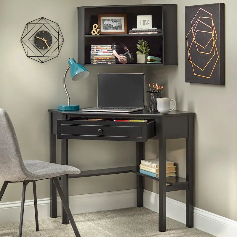 Corner Desk and Hutch Set