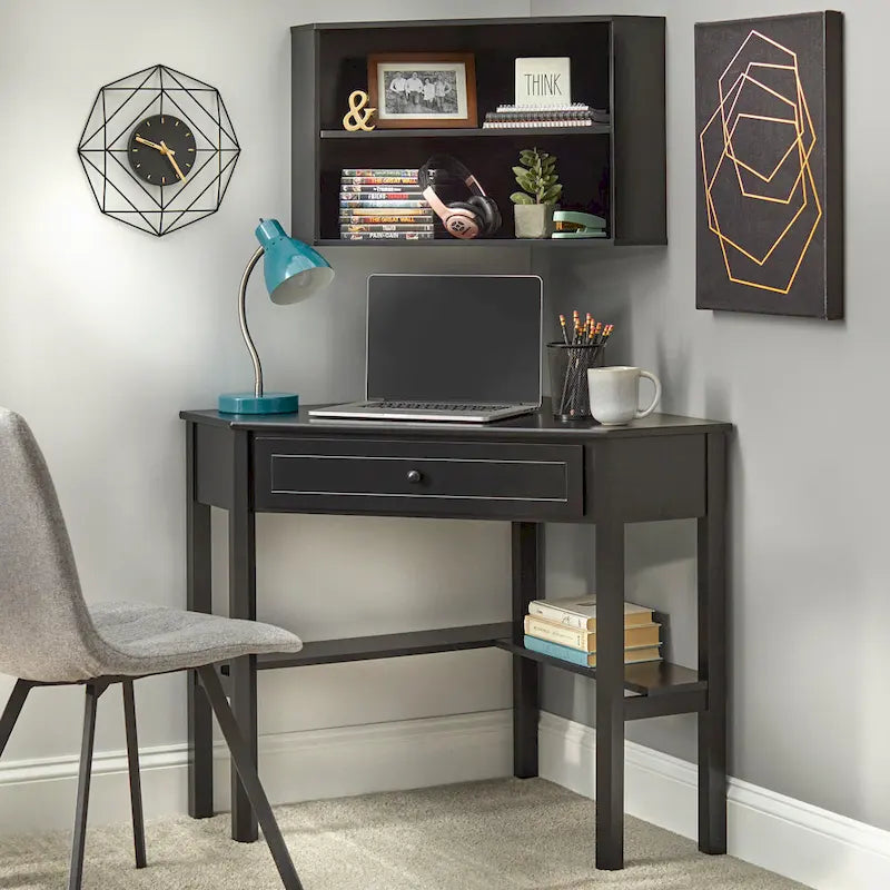 Corner Desk and Hutch Set