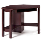 Bureau d'ordinateur d'angle en bois avec tiroir, table de bureau/d'étude