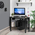 Bureau d'ordinateur d'angle en bois avec tiroir, table de bureau/d'étude