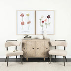 Armoire 4 portes en placage de sapin beige - 120 L x 38 l x 84 H cm