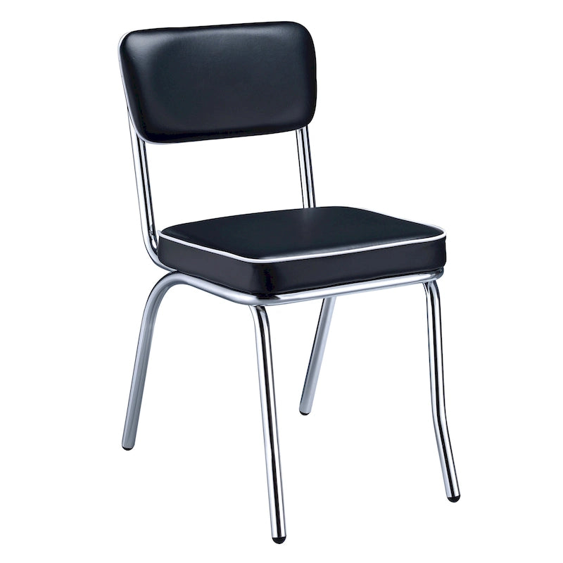 Chrome Retro Dining Chairs (Set of 2)