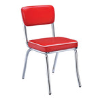 Farwest Chrome Retro Dining Chairs (Set of 2)