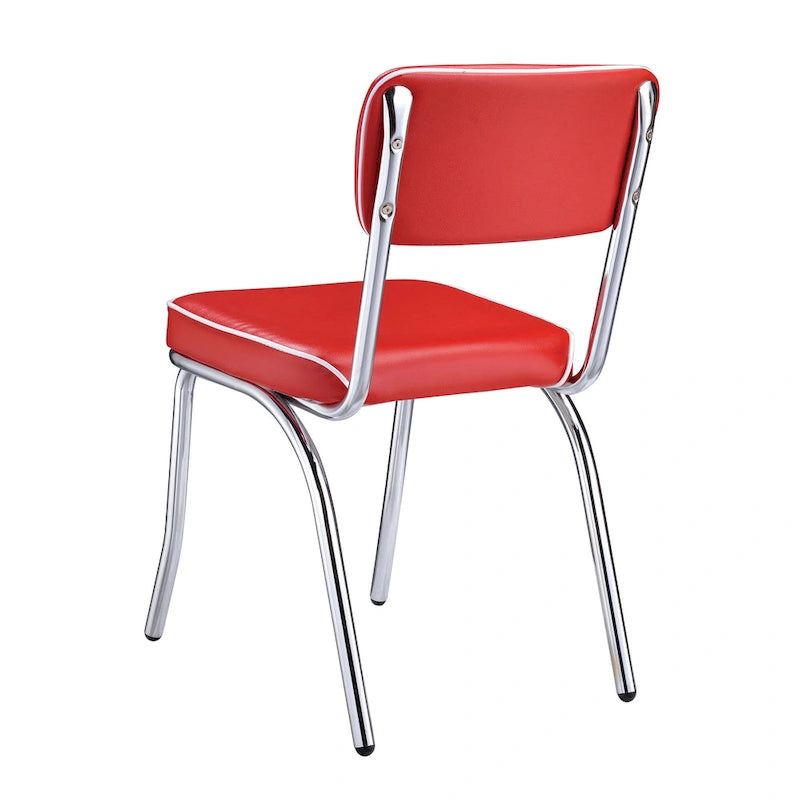Chrome Retro Dining Chairs (Set of 2)