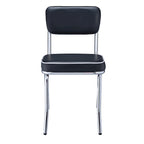 Chaises de salle à manger chromées rétro (ensemble de 2)