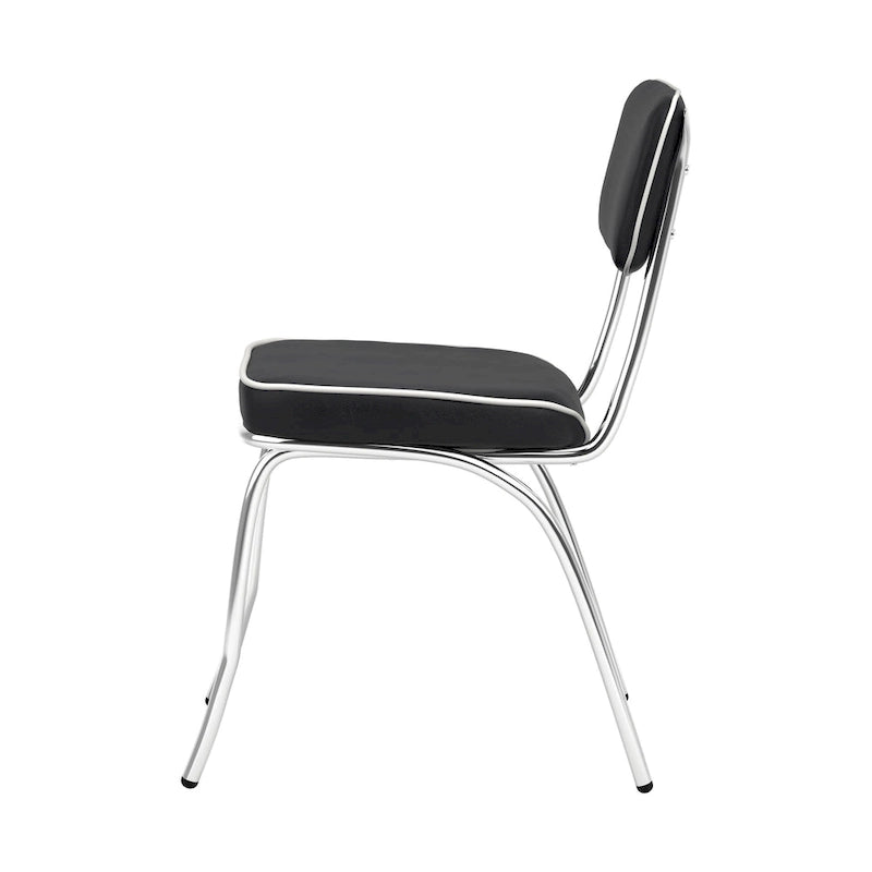 Chrome Retro Dining Chairs (Set of 2)