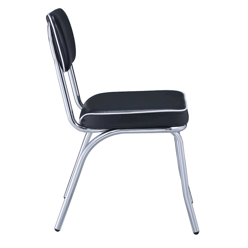 Chrome Retro Dining Chairs (Set of 2)
