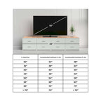 Meuble TV contemporain très grand brun/gris acier – 70 larg. x 19 prof. x 35 haut.