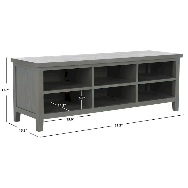 White Bookshelf - 51.2 x 15.8 x 17.7 - 51Wx16Dx18H