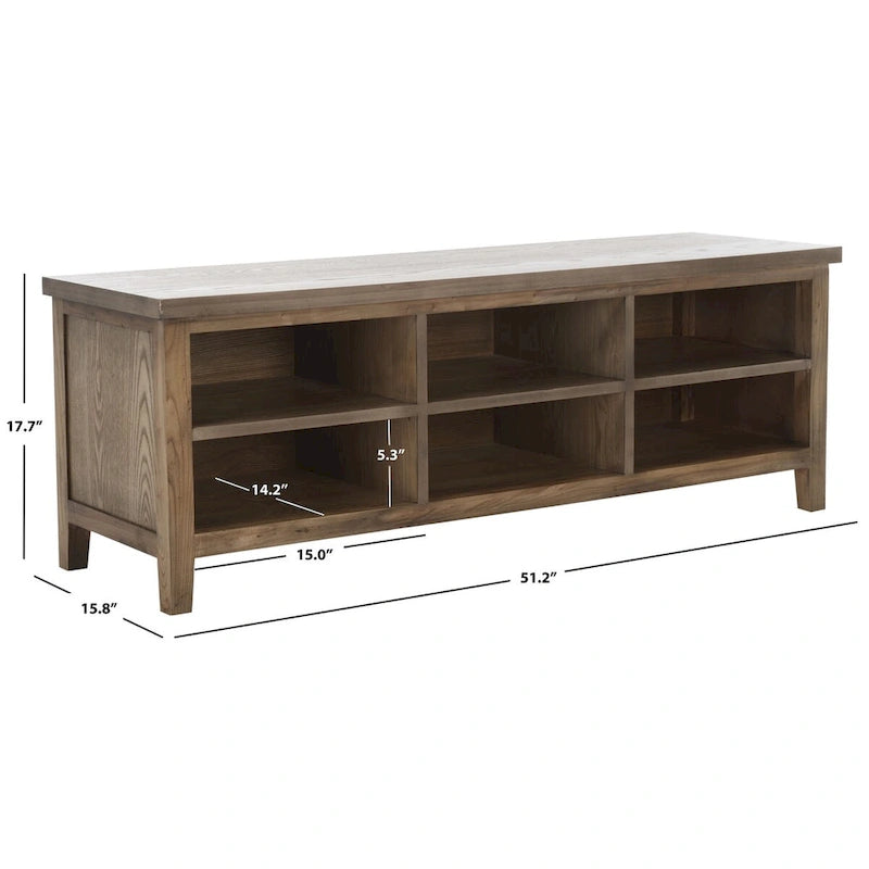 White Bookshelf - 51.2 x 15.8 x 17.7 - 51Wx16Dx18H