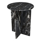Table d'appoint en marbre naturel fait main en X de 45 cm, par
