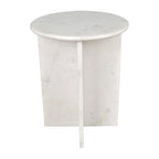 Table d'appoint en marbre naturel fait main en X de 45 cm, par