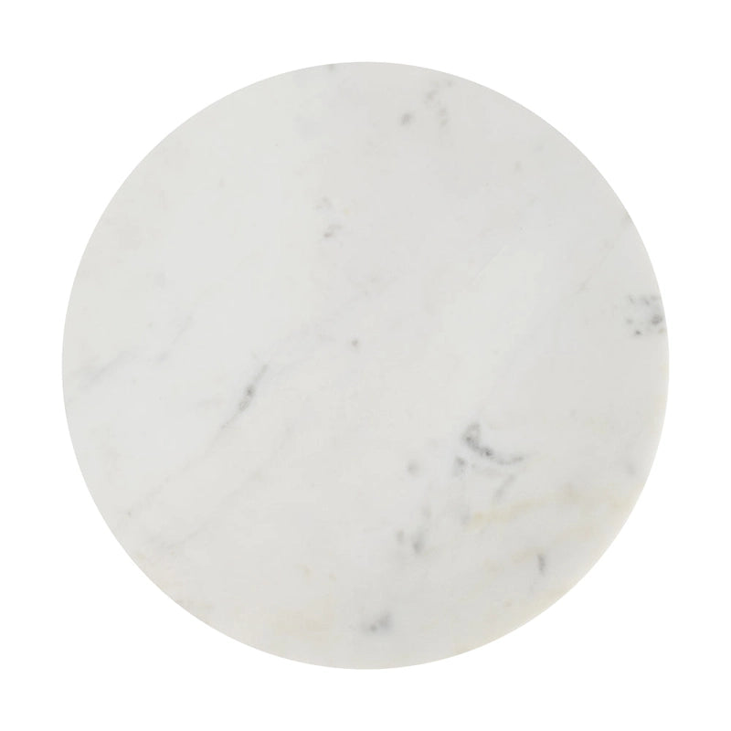 17.75 Contemporary Natural Marble Handmade X-Shaped End Table, by