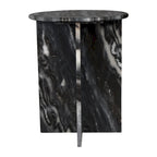 Table d'appoint en marbre naturel fait main en X de 45 cm, par