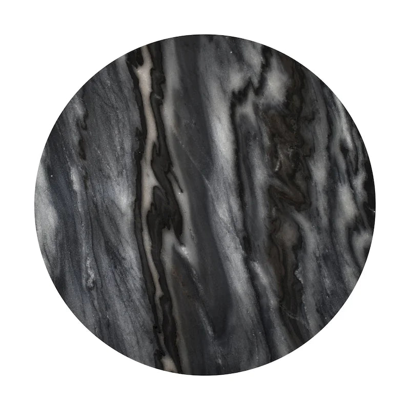 17.75 Contemporary Natural Marble Handmade X-Shaped End Table, by