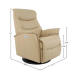 Fauteuil inclinable pivotant en cuir