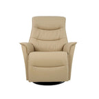 Fauteuil inclinable pivotant en cuir