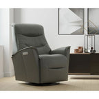 Fauteuil inclinable pivotant en cuir