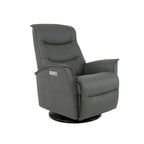 Fauteuil inclinable pivotant en cuir