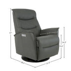 Fauteuil inclinable pivotant en cuir