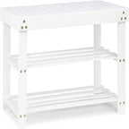 Banc porte-chaussures en bambou - 27,6P x 10l x 17,6H