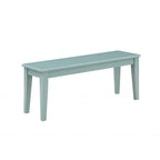 Banc de salle à manger rectangulaire moderne de 112 cm, pieds fuselés, bleu sarcelle