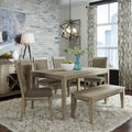 Sandstone Rectangular Leg Table - Brown