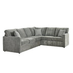Canapé-lit sectionnel gris avec matelas en mousse à mémoire de forme Gel Queen