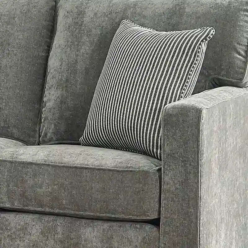 Grey Sectional Sofa Bed w/ Queen Gel Memory Foam Mattress