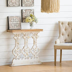 Console classique vintage blanchie
