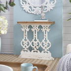 Console classique vintage blanchie