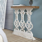 Console classique vintage blanchie