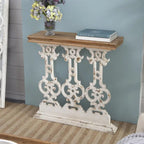 Console classique vintage blanchie