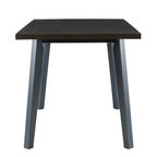 Table à manger hauteur comptoir en bois gris/bleu