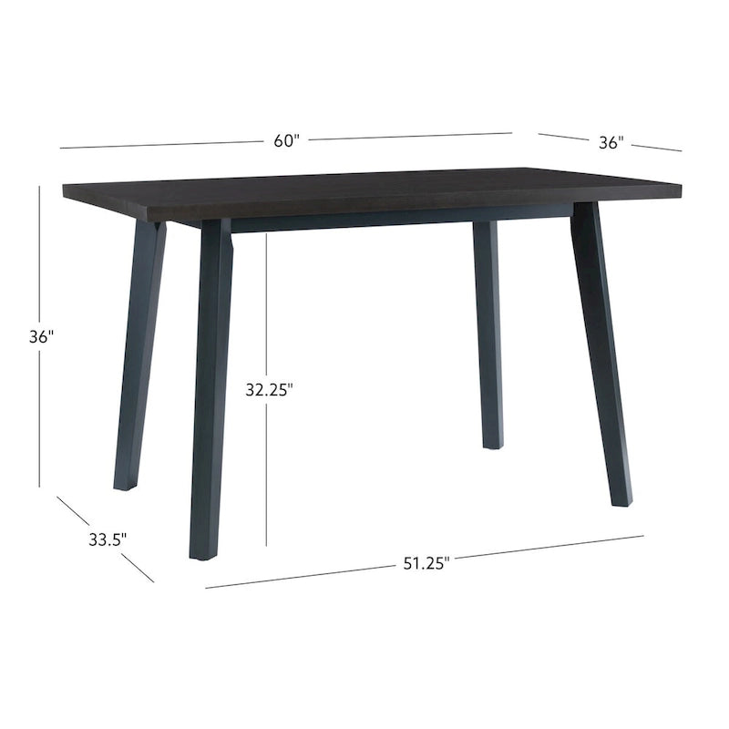 Blue/Grey Wood Counter Height Dining Table