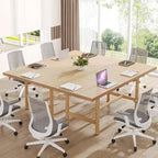 Table de conférence rectangulaire, table de salle de réunion de 160 cm pour 6 personnes, table de réunion moderne