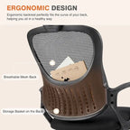 Chaise de bureau ergonomique, Chaise de bureau à dossier haut avec appui-tête, Chaise d'ordinateur pivotante en maille pour bureau à domicile Chaises de bureau