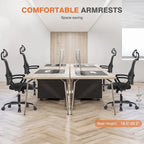 Chaise de bureau ergonomique, Chaise de bureau à dossier haut avec appui-tête, Chaise d'ordinateur pivotante en maille pour bureau à domicile Chaises de bureau