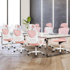 Chaise de bureau ergonomique, Chaise de bureau à dossier haut avec appui-tête, Chaise d'ordinateur pivotante en maille pour bureau à domicile Chaises de bureau