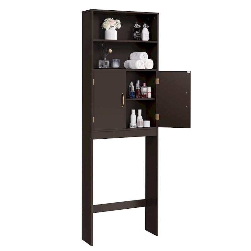 2-Shelf Bathroom Organizer Over The Toilet,Double Doors