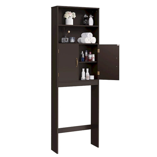 2-Shelf Bathroom Organizer Over The Toilet,Double Doors