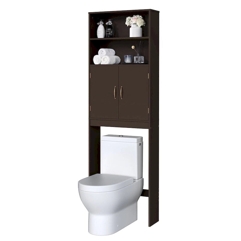 2-Shelf Bathroom Organizer Over The Toilet,Double Doors