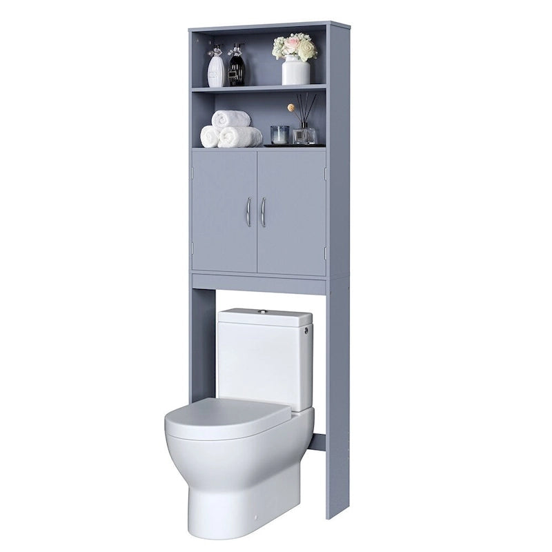 2-Shelf Bathroom Organizer Over The Toilet,Double Doors