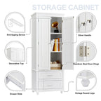Meuble de rangement haut de cuisine blanc à deux tiroirs pour salle de bain, bureau